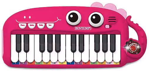 Tastiera digitale Bontempi con 24 tasti multicolore e rosa per stimolazione creativa e sensoriale