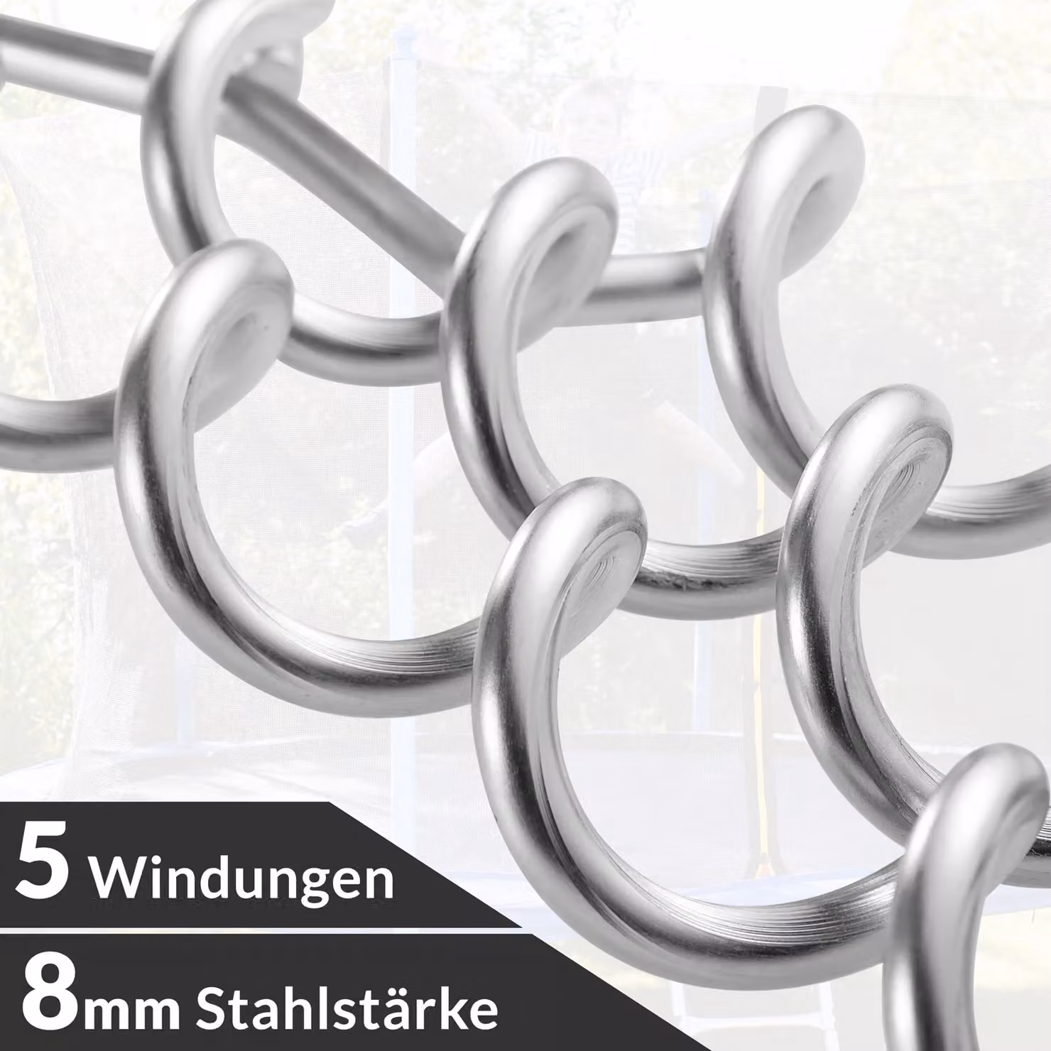 Set di 8 ancoraggi a pavimento Monzana in acciaio inossidabile argento, L: 42,5 cm, P: 8,5 cm – 3
