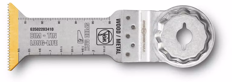 Lama bi-metallica Fein E-Cut con rivestimento TiN, lunghezza 78 mm, larghezza 42 mm, confezione da 5 | 63502203430