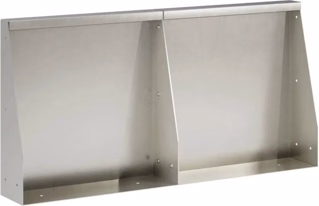 Set di 2 muretti per aiuole rialzate vidaXL in acciaio inox argento L/P/H: 40 x 12 x 50 cm