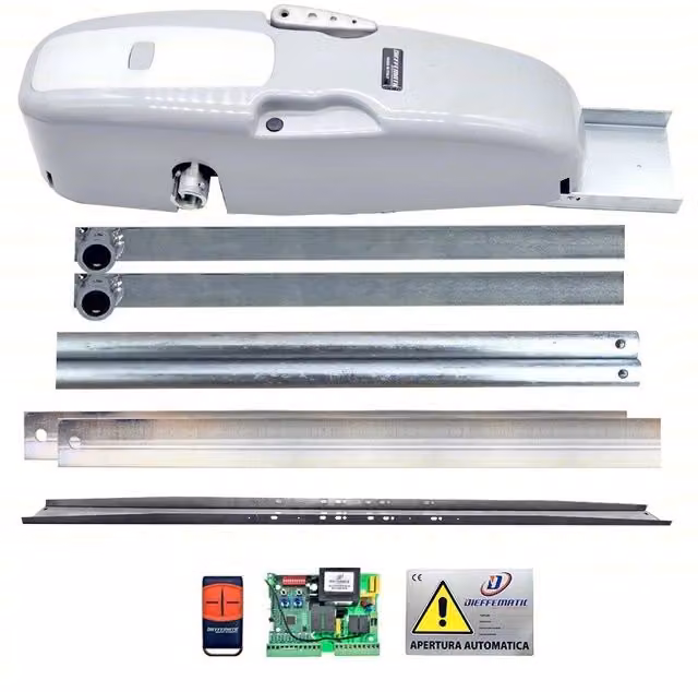 Kit di automazione Rocket per porta basculante da garage con 1 motore 230V 220V in acciaio grigio