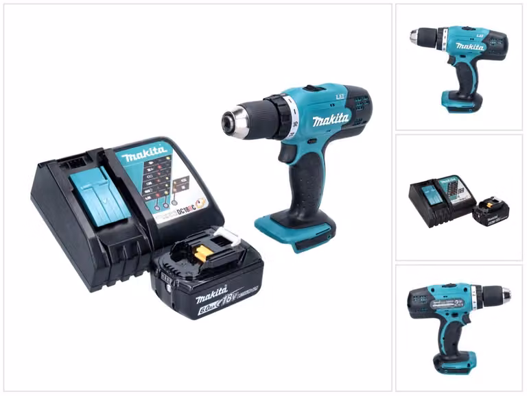 Avvitatore a batteria Makita DDF 453 RG1 18 V 42 Nm + 1x batteria 6,0 Ah + caricatore