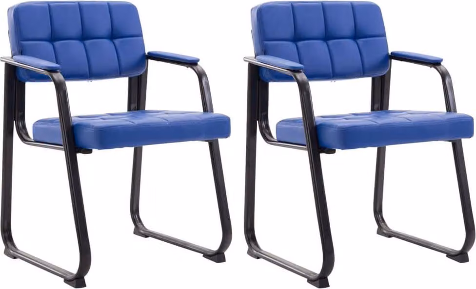 set di 2 sedie da pranzo - Servizio da tavola - Design confortevole con rivestimento in Pelle finta
