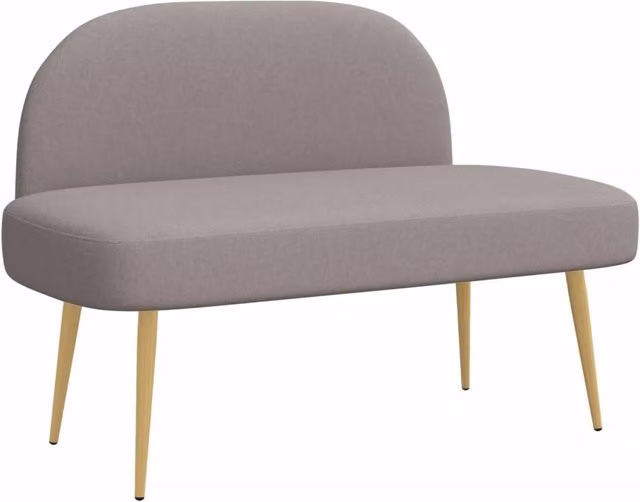 Panchina imbottita con schienale DESIGN IN colore tortora L: 110 cm, P: 60 cm, H: 76 cm CFW6958574