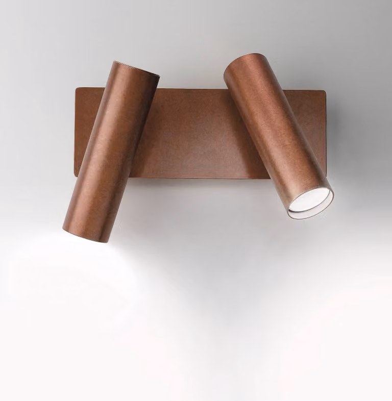 Cremasco Applique da parete 7541, dimmerabile, Legno scuro, Soggiorno / Sala da pranzo, Ottone, Moderno, Applique
