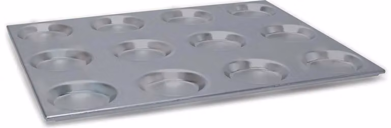 Teglia GN in alluminio lega 3003 con 12 forme stampo cm 12,5 (FINE SERIE)