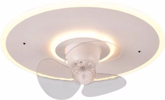 Plafoniera ventilatore LED Trio Leuchten NYBRO bianca con telecomando