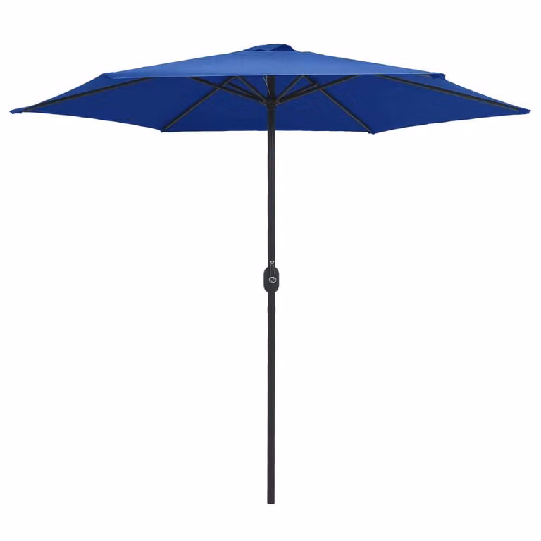 Ombrellone da Giardino con Palo in Alluminio 270x246 cm Azzurro
