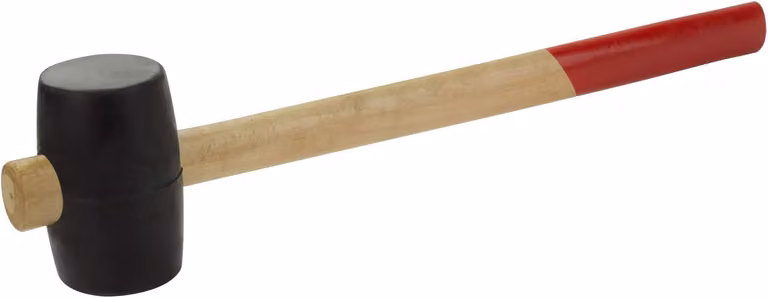 DEMA Gummihammer con Holzstiel _ 55 mm, nero