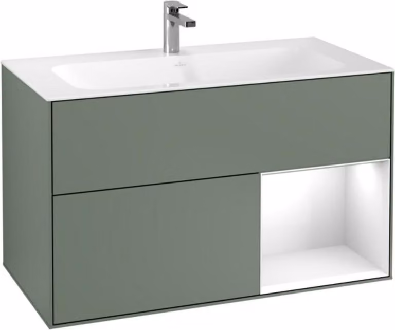 Mobile V&B Finion Reg re glo wh. Lacca, Oliva Laccato opaco