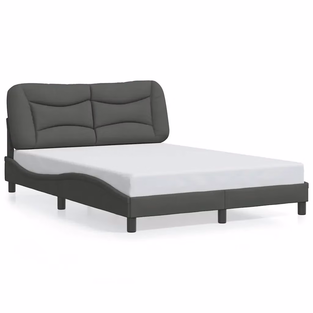 vidaXL Giroletto senza Materasso Hvar Grigio con Struttura in Legno e Metallo L/P/H: 140 x 190 cm – 2