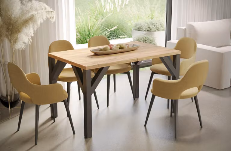 Tavolo pieghevole BALTIKA 130(240)x90 rovere oro artigianale