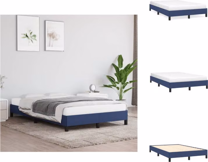 vidaXL Struttura letto blu 120x200 cm in tessuto - Letti e strutture letto
