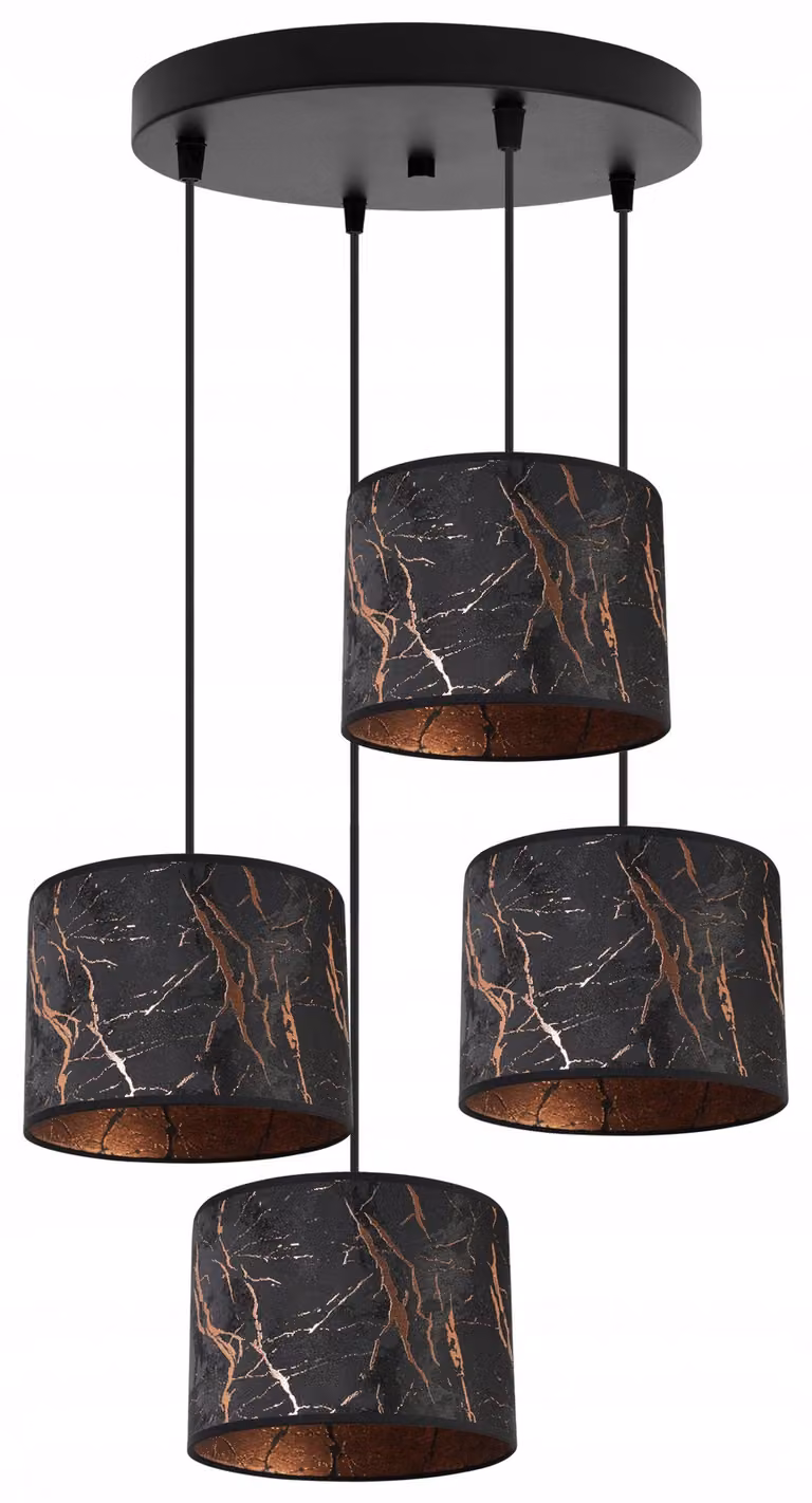 Lampadario a sospensione con motivo in rame – Lampada a sospensione moderna con paralume, lampada da soffitto per soggiorno e sala da pranzo