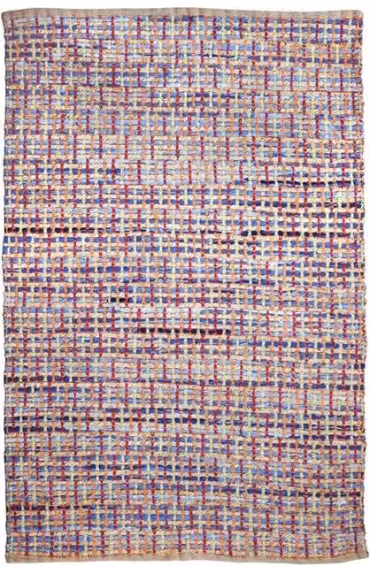 Tappeto Sienna 400 di Kendra Home in Juta e Cotone Multicolor con Design Boho e Astratto – 1