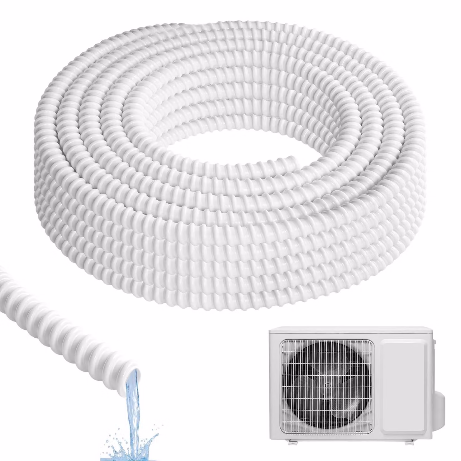 Solidchoice - Tubo di scarico per condizionatori, resistente ai raggi UV e flessibile
