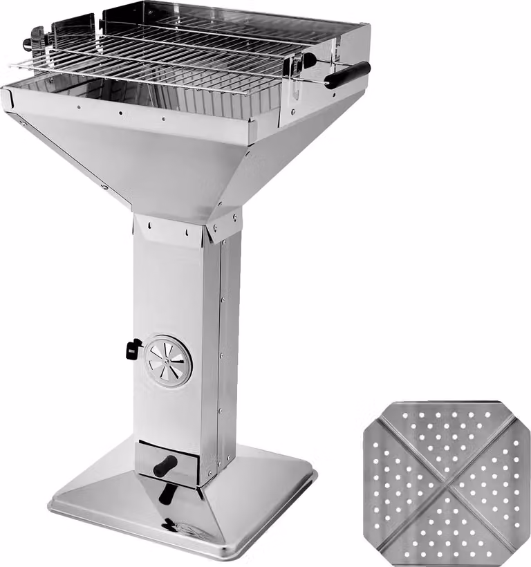 Griglia a carbone, altezza regolabile, design facile da pulire, tipo 2