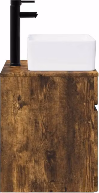 Mobile Lavabo | Armadio Lavabo da parete Rovere Fumo 49 x 41 x 63 cm