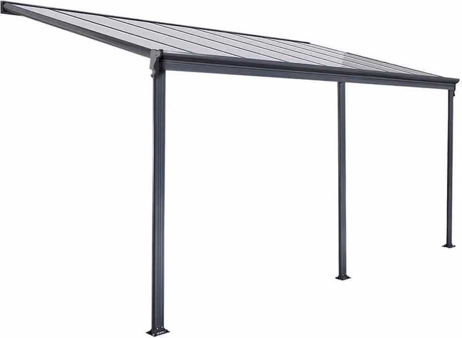 Copertura per patio 557 x 303 x 226 / 278 cm (grigio)