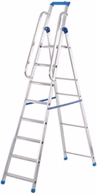 Scala Professionale Stabila in Alluminio Argento Gierre 10 Gradini