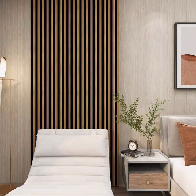 Set Blaricum di 8 Pannelli Murali 3D NEU.HOLZ con Effetto Rovere in Polistirene, Colore Marrone, Autoadesivi