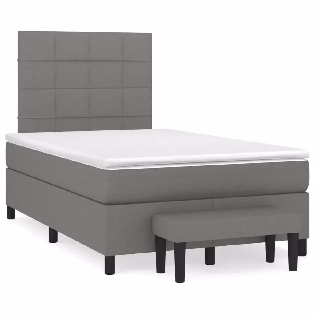 Letto Ibrido con Giroletto a Molle e Materasso vidaXL, Grigio e Bianco, L/P/H: 120 x 200 x 5 cm – 2
