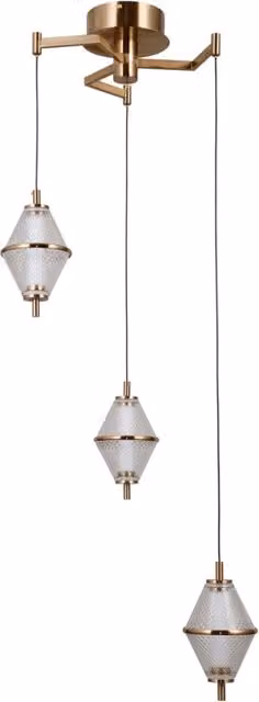 Lampada a sospensione FUENTE oro vetro LED 15W Italux