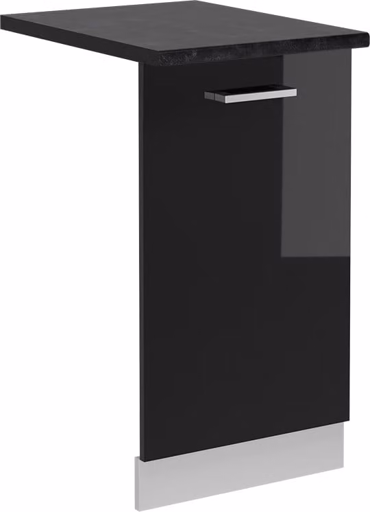 Pannello frontale della lavastoviglie Vicco R-Line Nero lucido 45 cm , PL Antracite, Model 54955