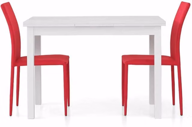 Tavolo allungabile moderno Mobili 2G in legno bianco frassino L: 110 cm, P: 70 cm, H: 76 cm
