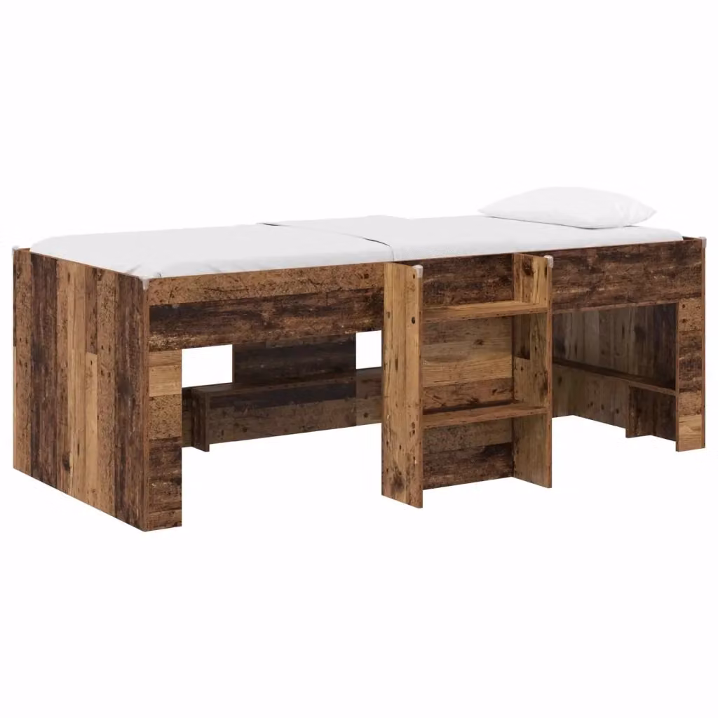 Letto singolo alto per bambini vidaXL in legno marrone L: 193 cm, P: 96 cm, H: 120 cm – 2
