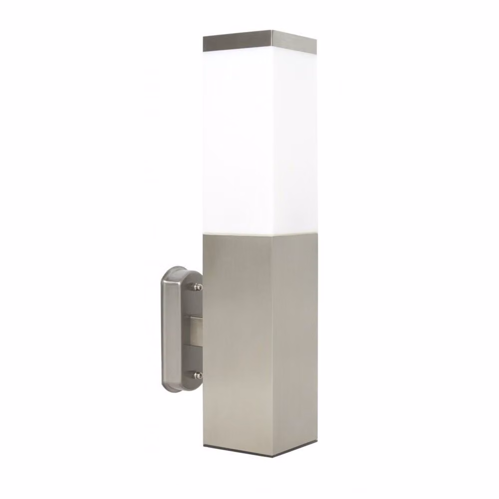Lampada da parete esterna per giardino, 1 attacco E27, colore argento, grado di protezione IP44, marca SU-MA, modello SS802-A