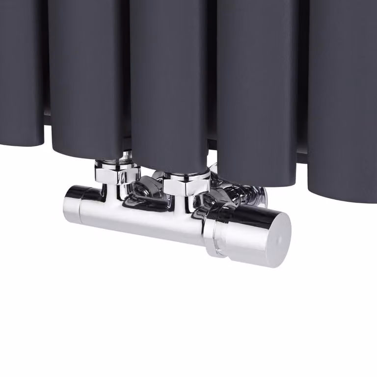 Valvole a Squadra per Radiatori e Scaldasalviette 3/4” con Testa Cromata e Selezione di Adattatori – Multiblock H