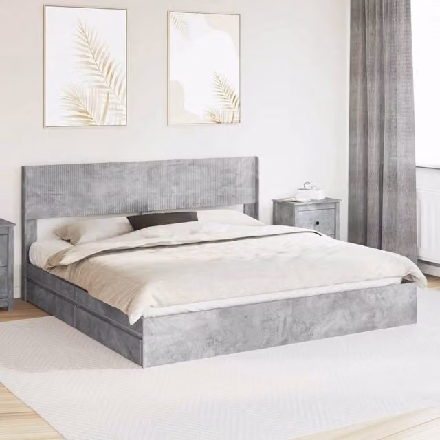 Struttura del letto con stoccaggio e testata 2 pz 3414356