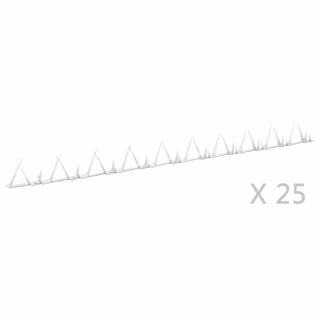 Set di 25 spuntoni da parete vidaXL in acciaio inossidabile color argento, lunghezza 80 cm – 2