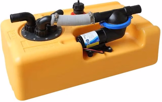 Serbatoio acque nere Jabsco in plastica giallo da 41 l