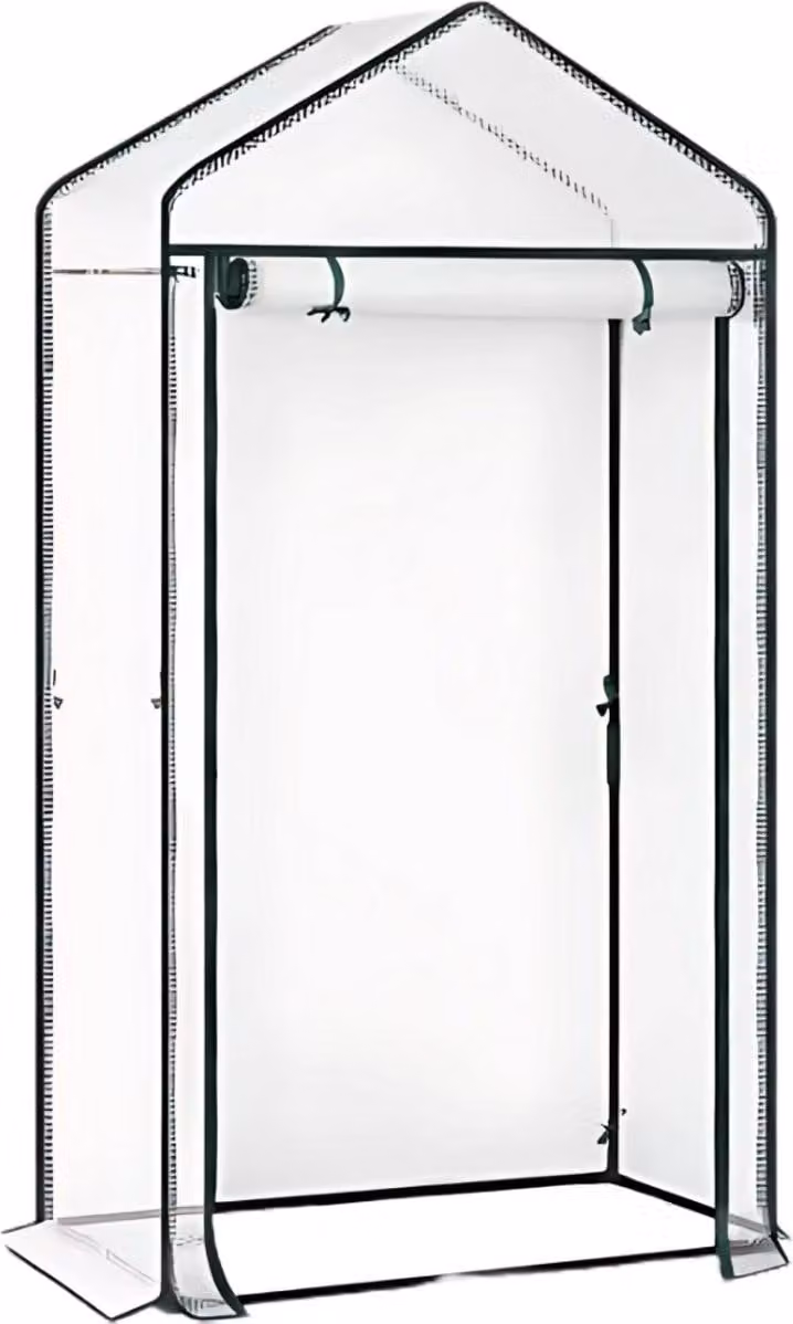 Serra in film 100x50x190 cm - Resistente all'inverno - Pellicola in PE 135 g/m² - Serra fredda - Pomodoro e piante rampicanti - Bianco
