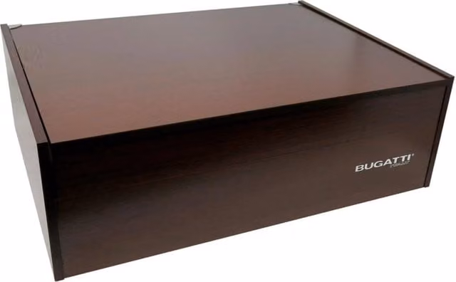 MELODIA Ghiera Cromata, Posate Set 49 Pz, Scatola Legno Wengè, Casa Bugatti Colore: Bianco