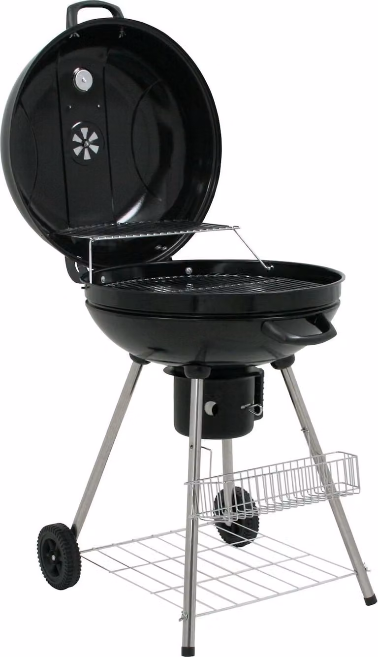 BBQ-Toro Barbecue sferico Birch 57 cm, barbecue a carbonella, carrello barbecue, barbecue rotondo a carbonella