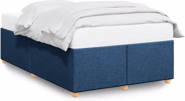 Letto matrimoniale | Letto per adulti | Giroletto senza Materasso Blu 120x200 cm in Tessuto