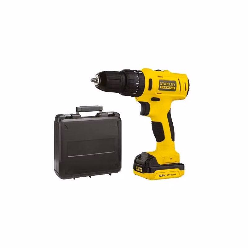 Trapano Avvitatore a Percussione Stanley Fatmax 10,8V Giallo con 2 Batterie Ricaricabili – 3