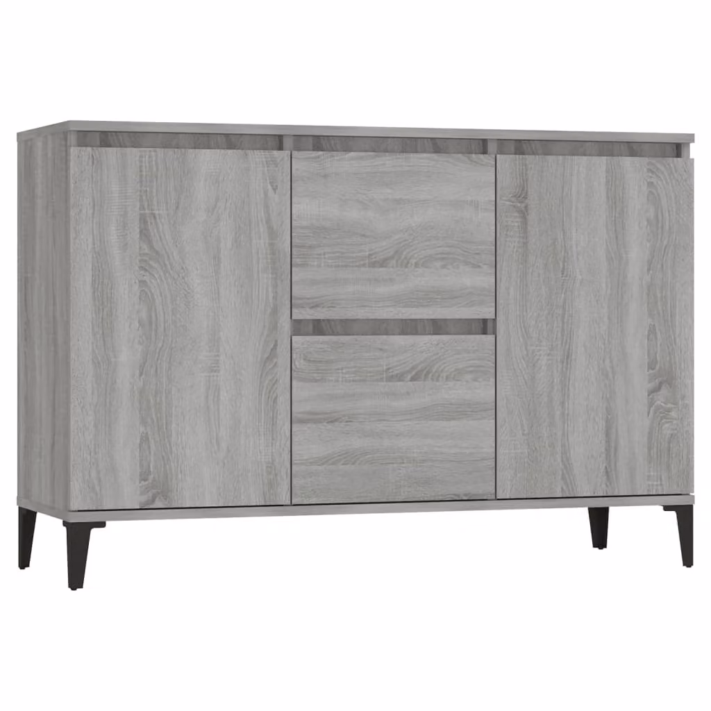 Credenza Grigio Sonoma 102x35x70 cm in Legno Multistrato