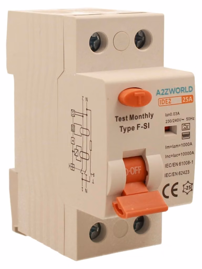 Interruttore differenziale tipo F-SI, salvavita, 25 A, interruttore differenziale 1P+N, 10 kA, 30 mA