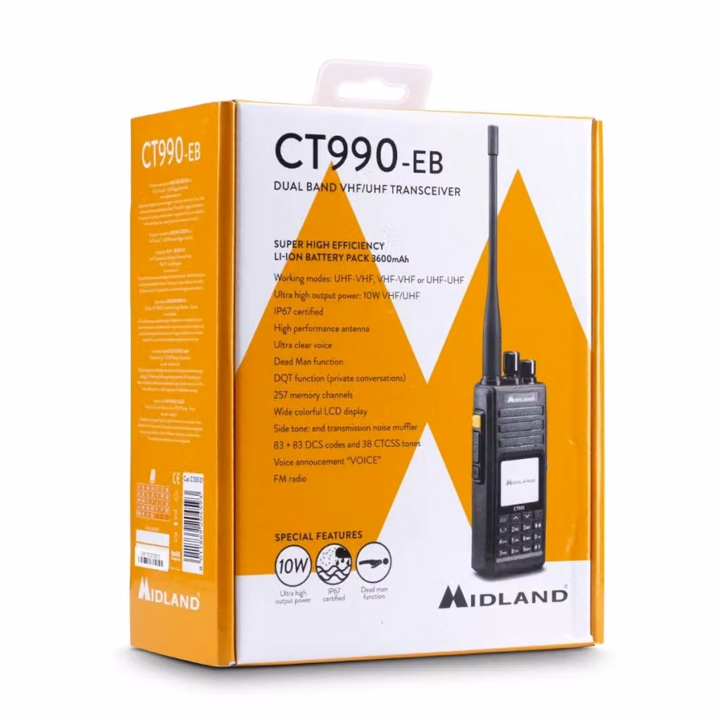 Ricetrasmettitore bibanda Midland CT990 EB nero – 2