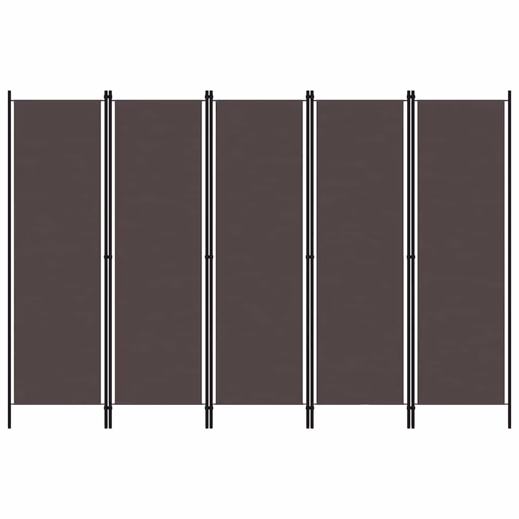 vidaXL Paravento a 6 Pannelli Marrone L: 300 cm, H: 180 cm