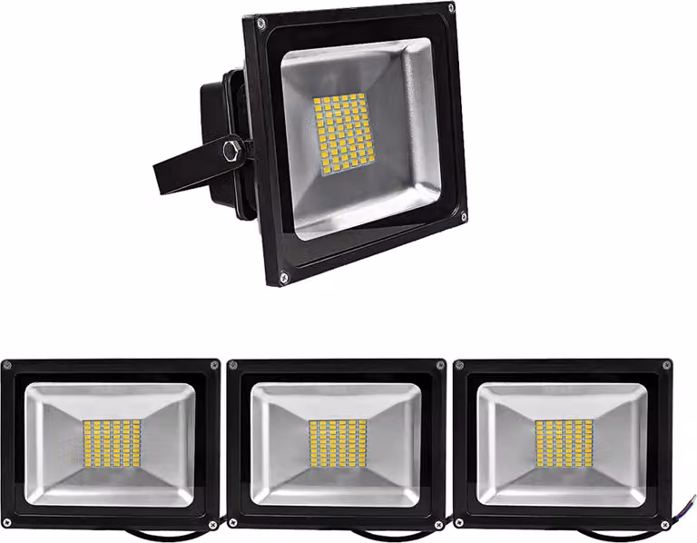 4 pezzi di faretti LED SMD da 50 W, Greenmigo IP65, proiettori da cantiere, faretti, faretti da parete, faretti da esterno, lampade da 85-265 V CA
