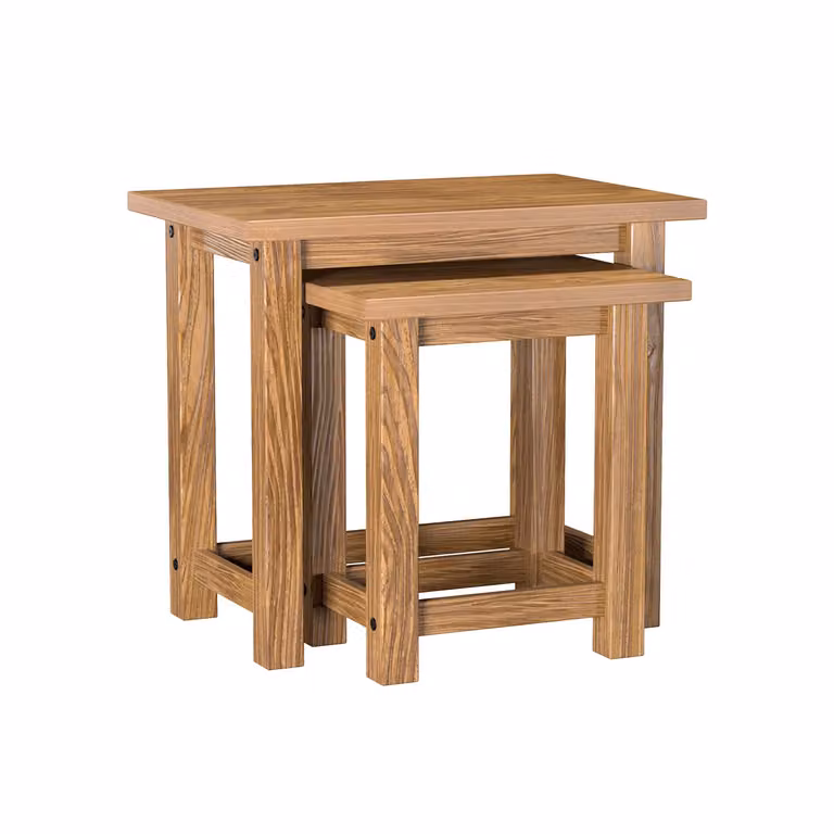 Set di 2 tavoli EL DORADO rovere antico