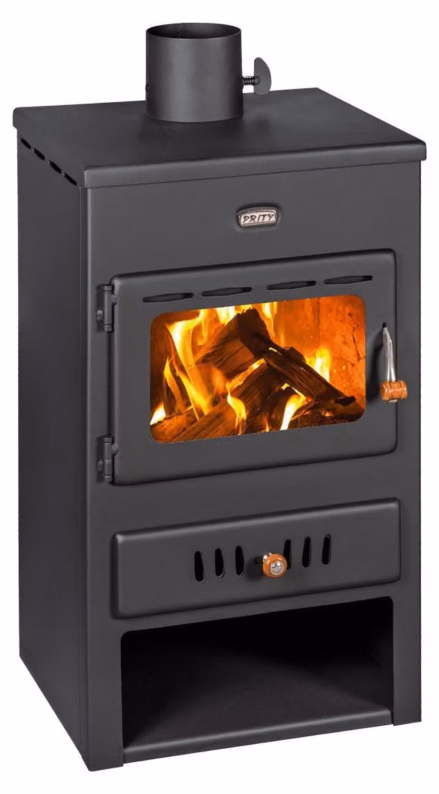 PRITY K1 W8, Termostufa a legna con scambiatore ad acqua, 13,1 kW, Classe A, Ø 130 mm