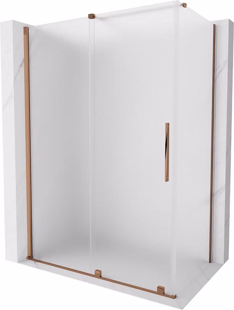 Mexen Velar cabina doccia scorrevole 150 x 90 cm, brina, oro rosa - 871-150-090-31-60