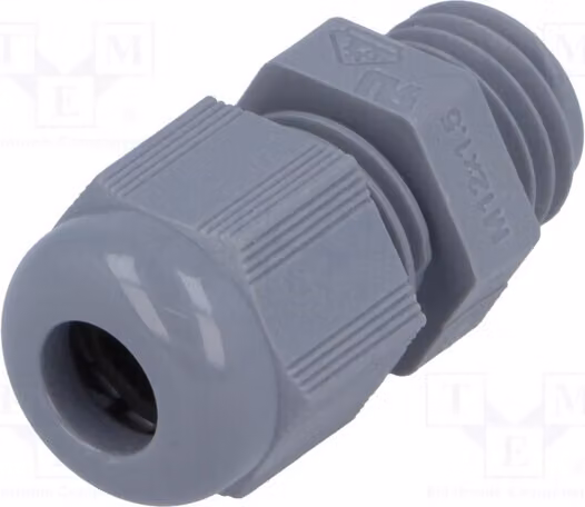1 x Raccordo per cavo, materiale: grigio scuro, tipo HT, filettatura M12, colore RAL7001, grado di protezione IP68, connettore M12, sezione del cavo 1,5