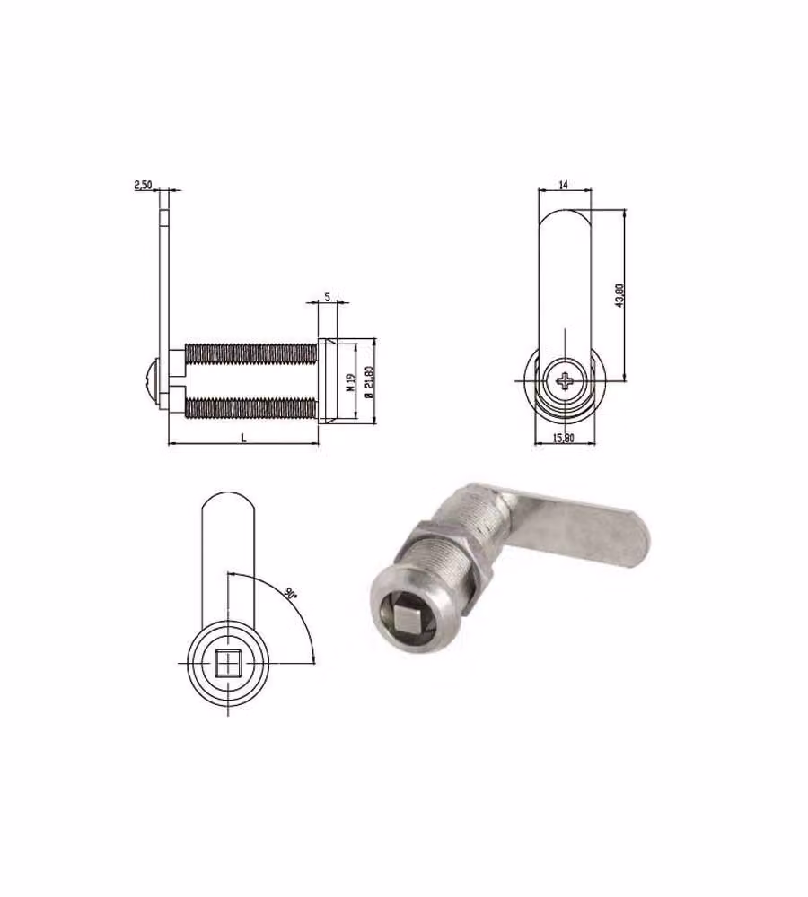 Cilindro Levetta Mm 20 Quadro 162100 Omr